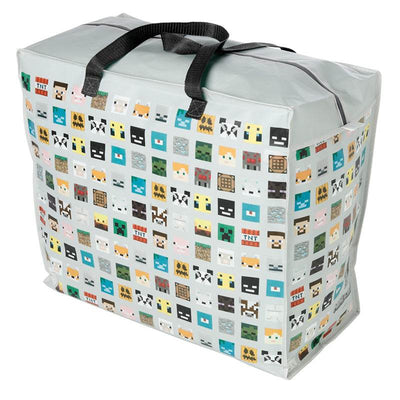 Minecraft Faces Zip Up Laundry Storage Bag - Gift Arch