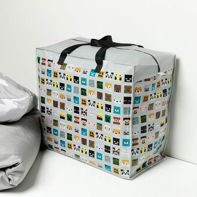 Minecraft Faces Zip Up Laundry Storage Bag - Gift Arch