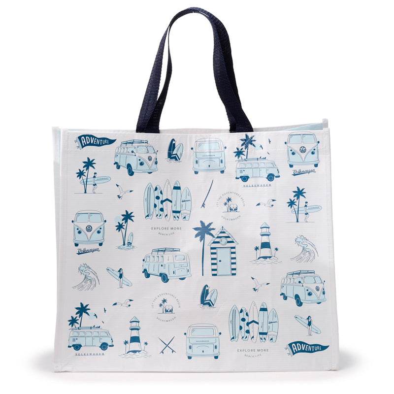 Volkswagen VW T1 Camper Bus Explore RPET Reusable Shopping Bag - Gift Arch