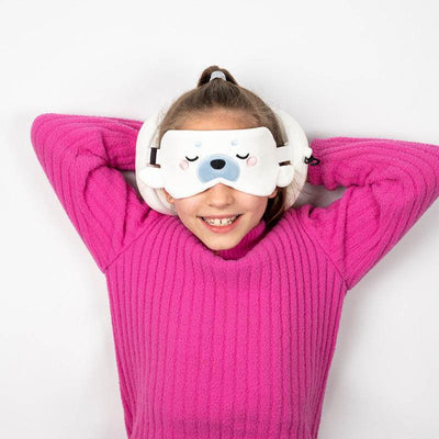 Relaxeazzz Adoramals Kai the Seal Plush Travel Pillow & Eye Mask - Gift Arch