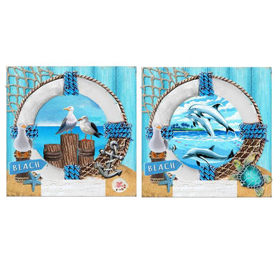 3D Printed Souvenir Seaside Magnet Blue Nautical Lifesaver - Gift Arch