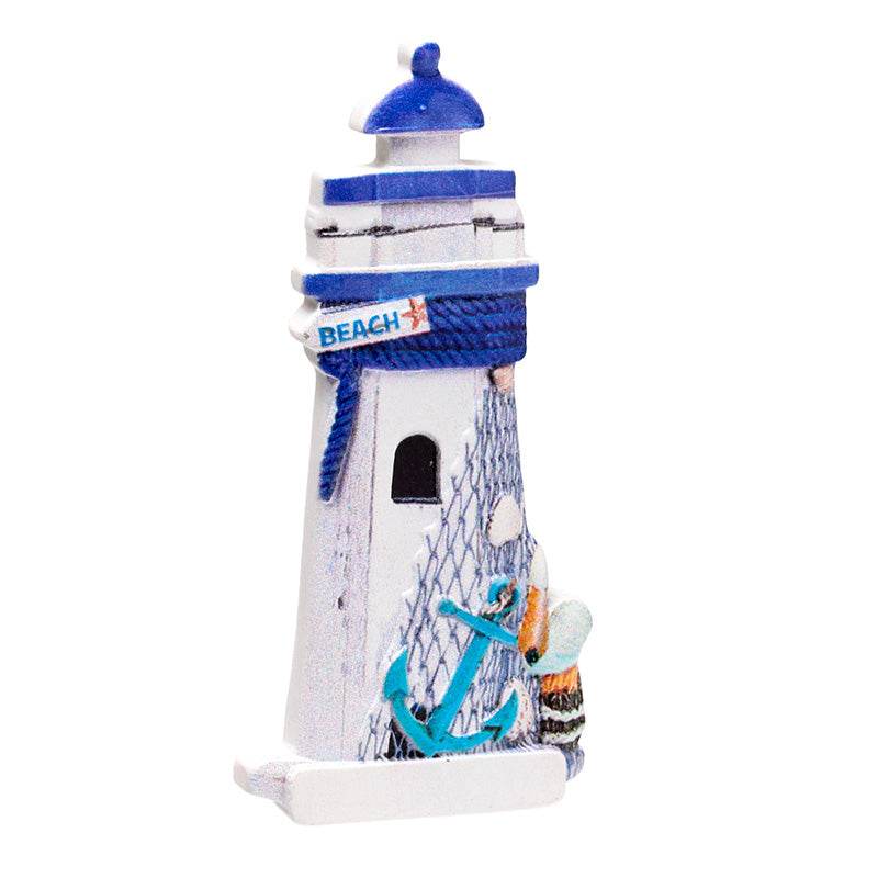 3D Printed Souvenir Seaside Magnet Blue Nautical Lighthouse - Gift Arch