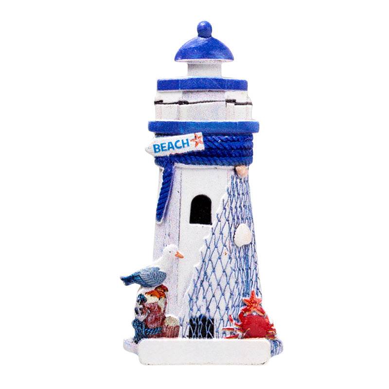 3D Printed Souvenir Seaside Magnet Blue Nautical Lighthouse - Gift Arch