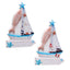 3D Printed Souvenir Seaside Magnet Sailing Boat Sign & Fish - Gift Arch