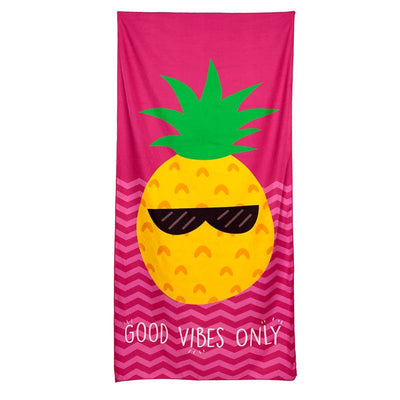 Good Vibes Only Pineapple Microfibre Beach Towel - Gift Arch
