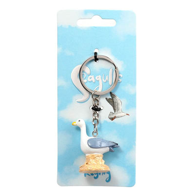Seagull Buoy Seagull on Rock Keyring - Gift Arch