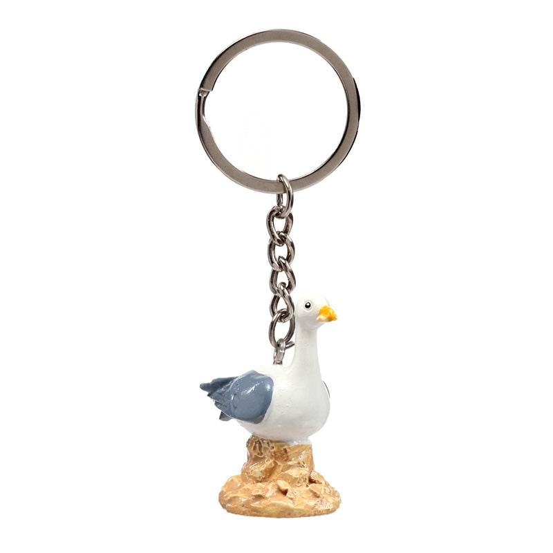 Seagull Buoy Seagull on Rock Keyring - Gift Arch