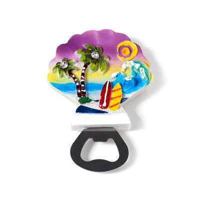 Souvenir Seaside Magnet Bottle Opener Sealife Scenes - Gift Arch