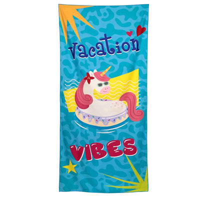 Vacation Vibes Unicorn Microfibre Beach Towel - Gift Arch