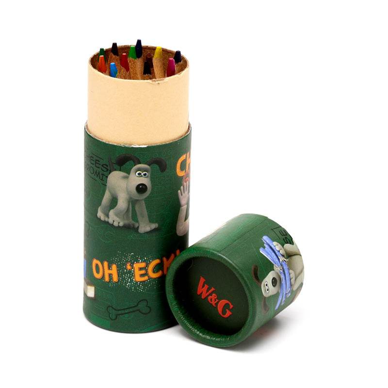 Wallace & Gromit Pencil Pot with 12 Colouring Pencils - Gift Arch