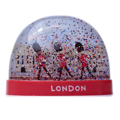 London Souvenir Guardsman on Parade Large Glitter Snow Storm - Gift Arch