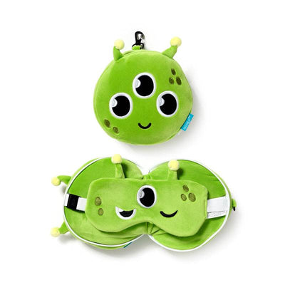 Relaxeazzz Space Cadets Alien Travel Pillow & Eye Mask - Gift Arch