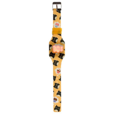 Feline Fine Black Cat Silicone Digital Watch - Gift Arch