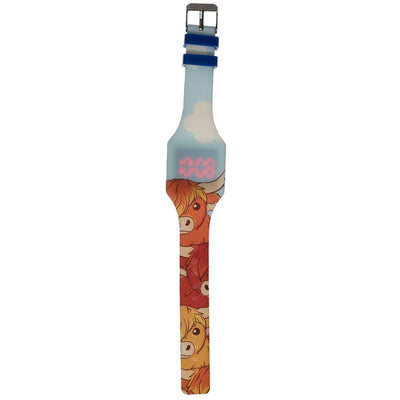 Highland Coo Cow Silicone Digital Watch - Gift Arch