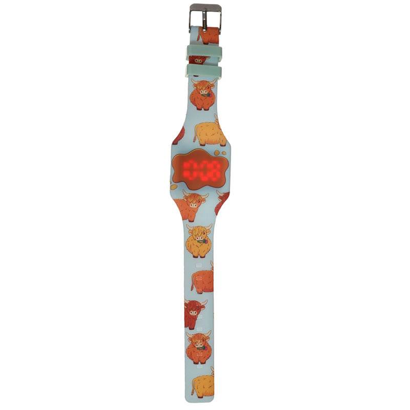 Highland Coo Cow Silicone Digital Watch - Gift Arch