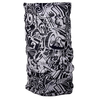 Black & White Graffiti Neck Warmer Tube Scarf - Gift Arch