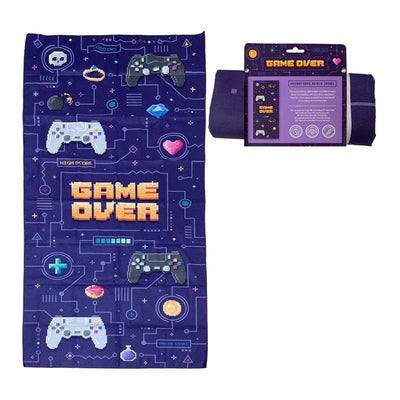 Game Over Microfibre Beach Towel - Gift Arch