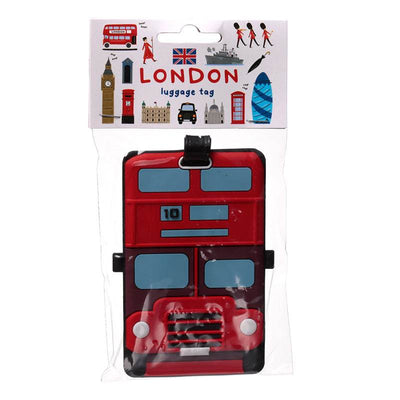 London Icons Red Routemaster Bus PVC Luggage Tag - Gift Arch