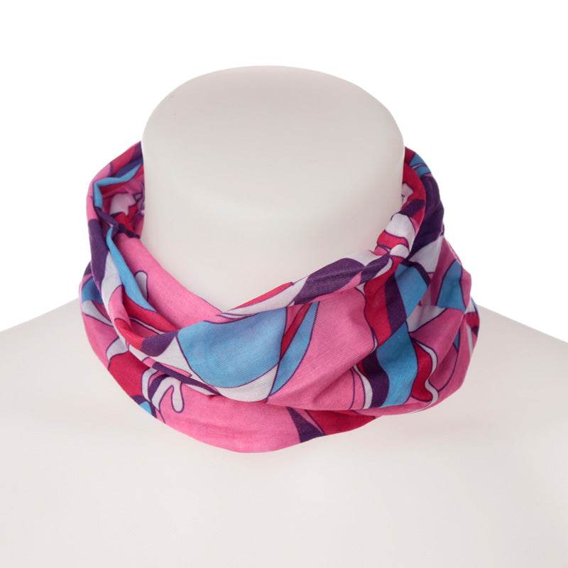 Pink Patterned Neck Warmer Tube Scarf - Gift Arch