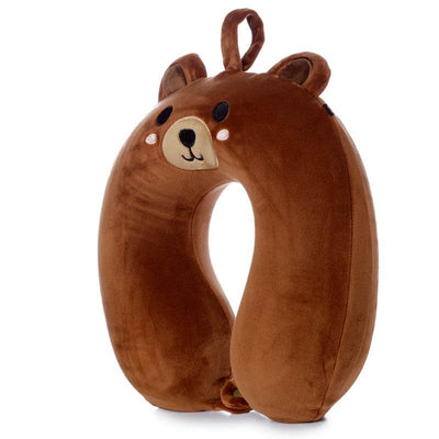 Relaxeazzz Bear Plush Memory Foam Travel Pillow - Gift Arch