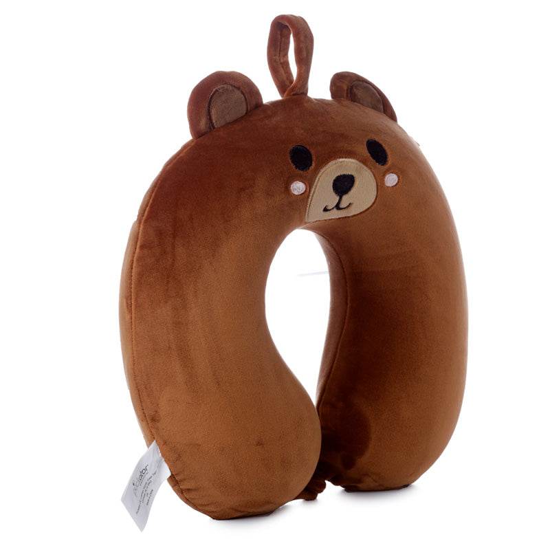 Relaxeazzz Bear Plush Memory Foam Travel Pillow - Gift Arch