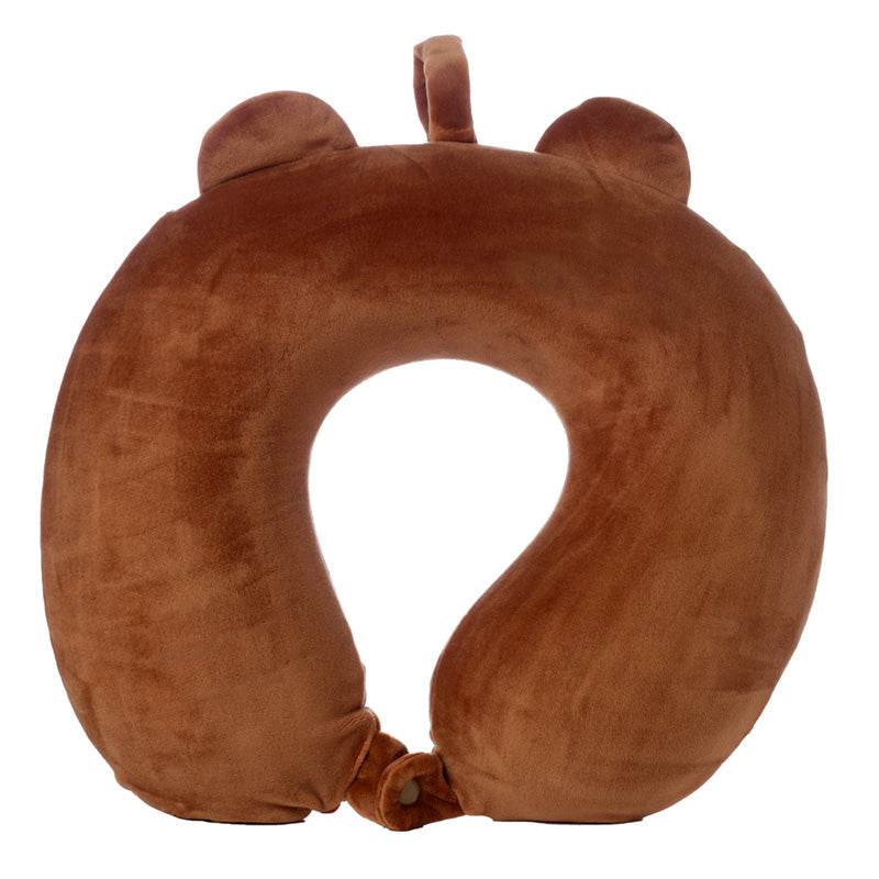 Relaxeazzz Bear Plush Memory Foam Travel Pillow - Gift Arch