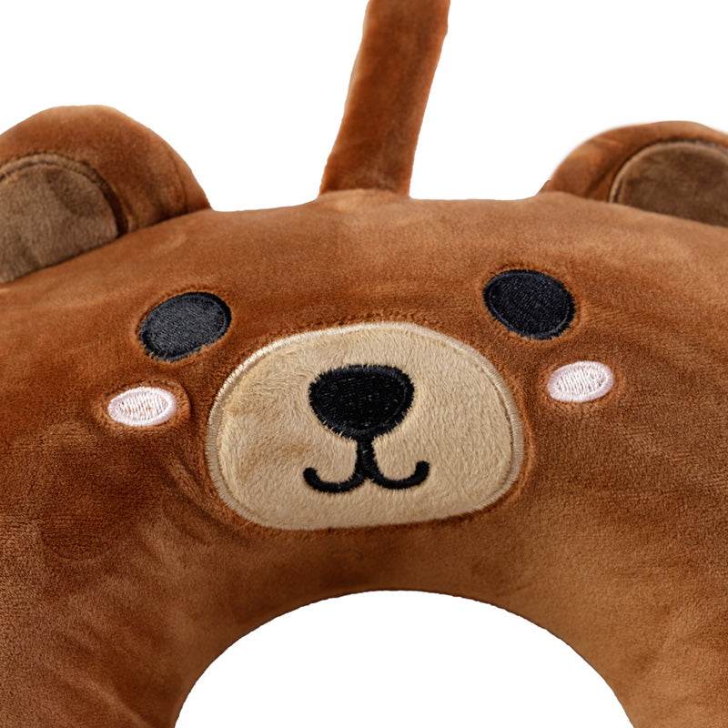 Relaxeazzz Bear Plush Memory Foam Travel Pillow - Gift Arch