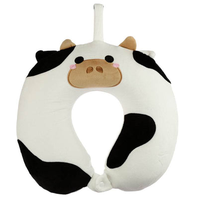 Relaxeazzz Cow Plush Memory Foam Travel Pillow - Gift Arch