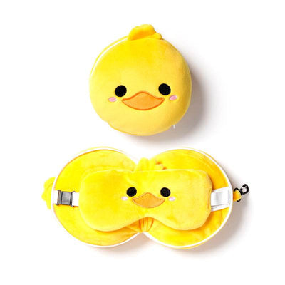 Relaxeazzz Duck Plush Travel Pillow & Eye Mask - Gift Arch