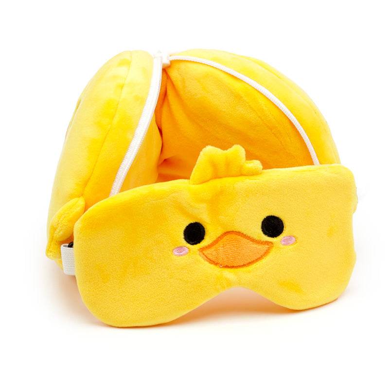 Relaxeazzz Duck Plush Travel Pillow & Eye Mask - Gift Arch