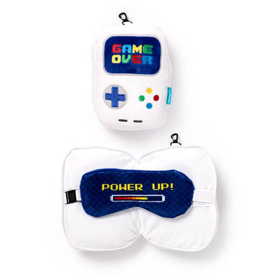 Relaxeazzz Game Over Shaped Plush Travel Pillow & Eye Mask - Gift Arch