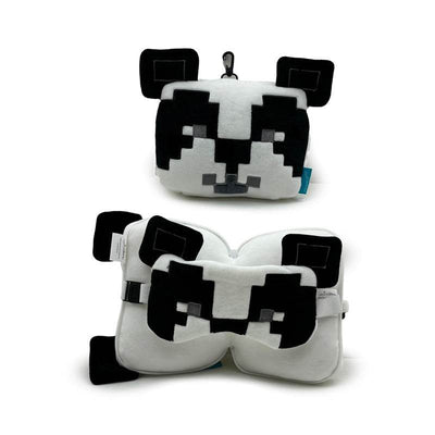 Relaxeazzz Minecraft Panda Shaped Plush Travel Pillow & Eye Mask - Gift Arch