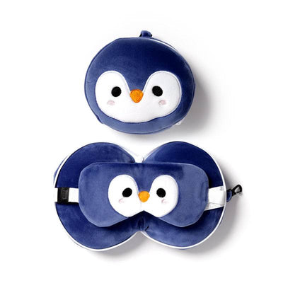 Relaxeazzz Penguin Plush Travel Pillow & Eye Mask - Gift Arch