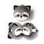 Relaxeazzz Raccoon Plush Travel Pillow & Eye Mask - Gift Arch