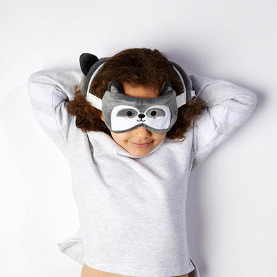 Relaxeazzz Raccoon Plush Travel Pillow & Eye Mask - Gift Arch