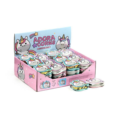 Adoracorns Unicorn Compressed Travel Towel - Gift Arch
