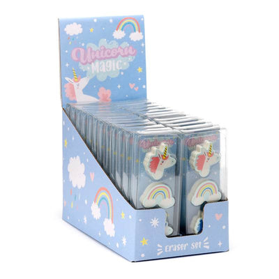 Unicorn Magic 3 Piece Eraser Set - Gift Arch