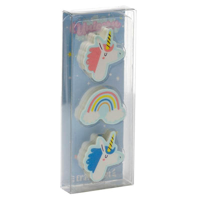 Unicorn Magic 3 Piece Eraser Set - Gift Arch