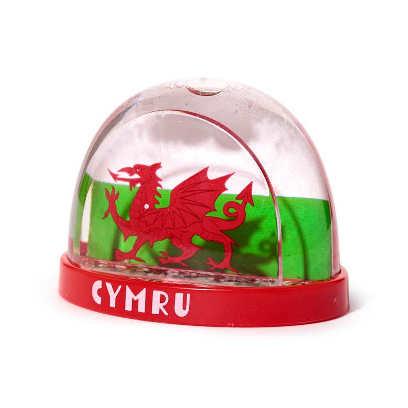 Welsh Dragon Wales (Cymru) Souvenir Medium Glitter Snow Storm - Gift Arch