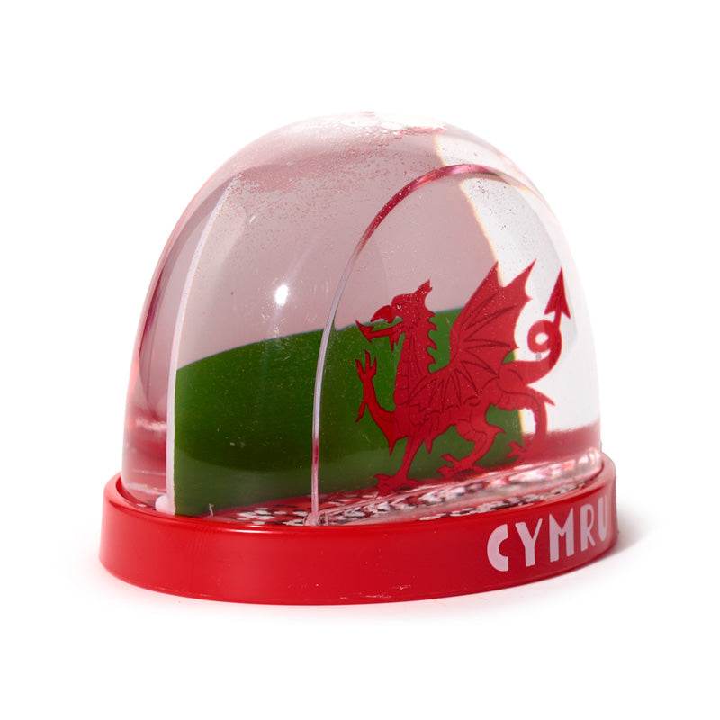 Welsh Dragon Wales (Cymru) Souvenir Medium Glitter Snow Storm - Gift Arch