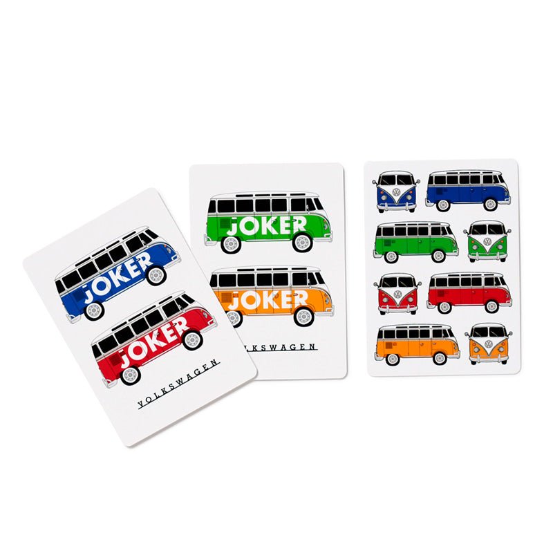 Blue Volkswagen VW T1 Camper Bus Standard Playing Card Deck - Gift Arch