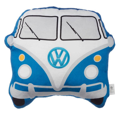 Plush Volkswagen VW T1 Camper Bus Shaped Blue Cushion - Gift Arch