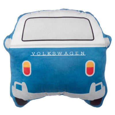 Plush Volkswagen VW T1 Camper Bus Shaped Blue Cushion - Gift Arch