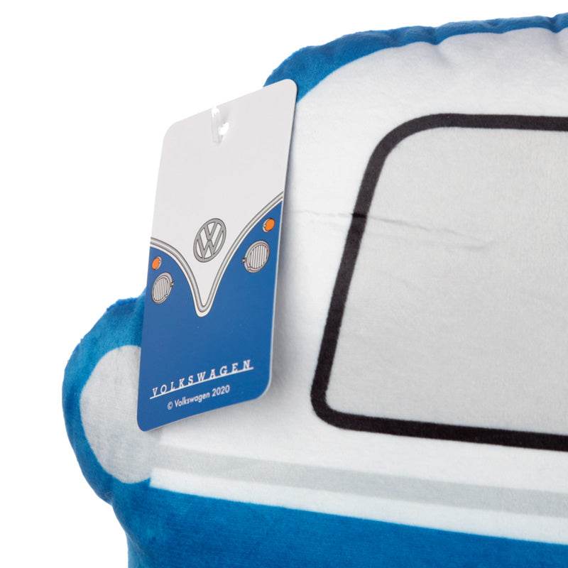 Plush Volkswagen VW T1 Camper Bus Shaped Blue Cushion - Gift Arch