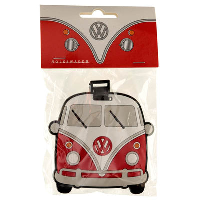 Volkswagen VW T1 Camper Bus Red PVC Luggage Tag - Gift Arch