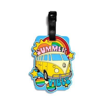 Volkswagen VW T1 Camper Bus Summer Vibes PVC Luggage Tag - Gift Arch
