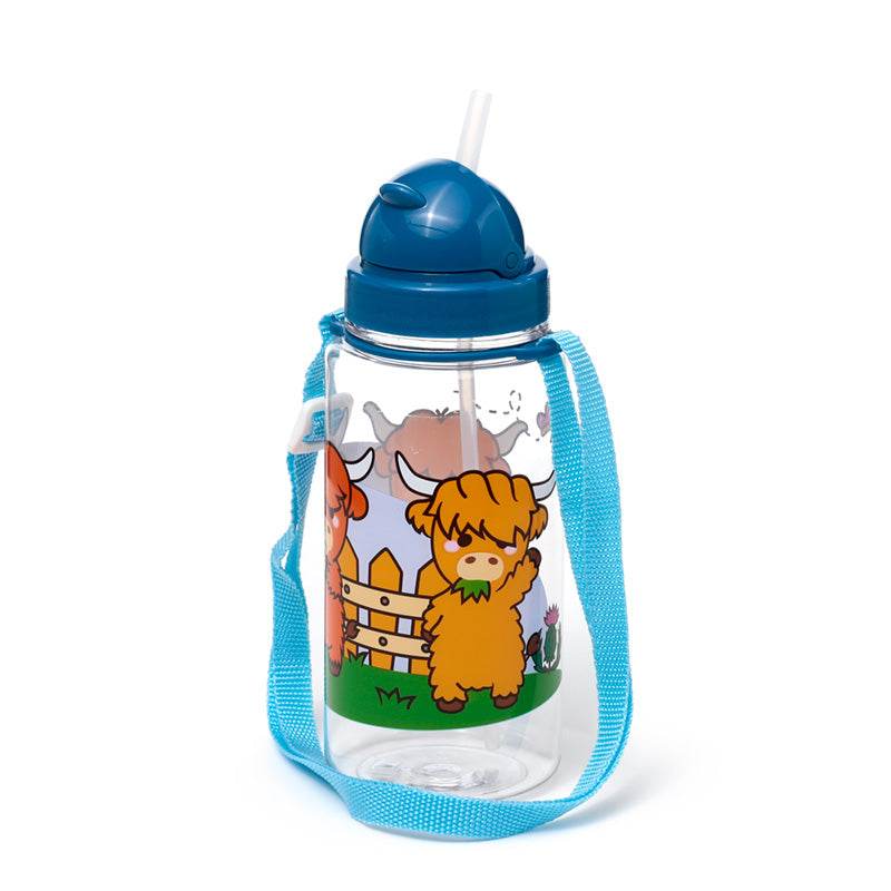 450ml Children's Shatterproof Water Bottle Adoramals Highland Coo - Gift Arch
