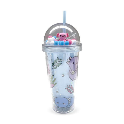 Adoramals Maddie the Axolotl Double Walled Cup & Straw with Charms - Gift Arch