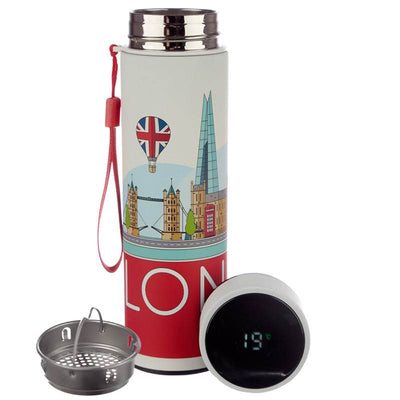 London Icons Hot & Cold Digital Thermometer Bottle - Gift Arch