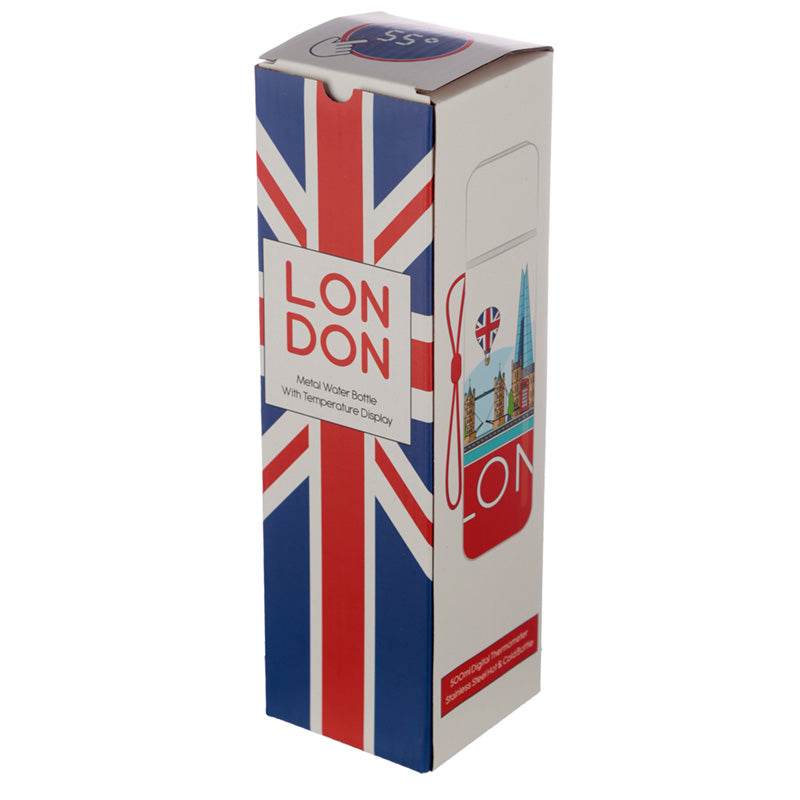 London Icons Hot & Cold Digital Thermometer Bottle - Gift Arch